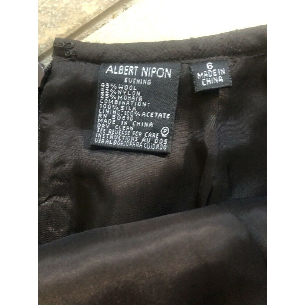 Albert Nipon Crinkled Ruffled Him Pencil Skirt 6 - image 3